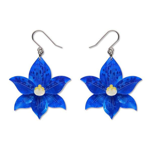 Erstwilder - Spotted Sun-Orchid Drop Earrings - 20th Century Artifacts
