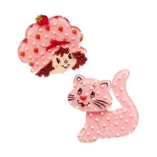 Load image into Gallery viewer, Erstwilder - Strawberries and Custard Hair Clips Set - 2 Piece - 20th Century Artifacts