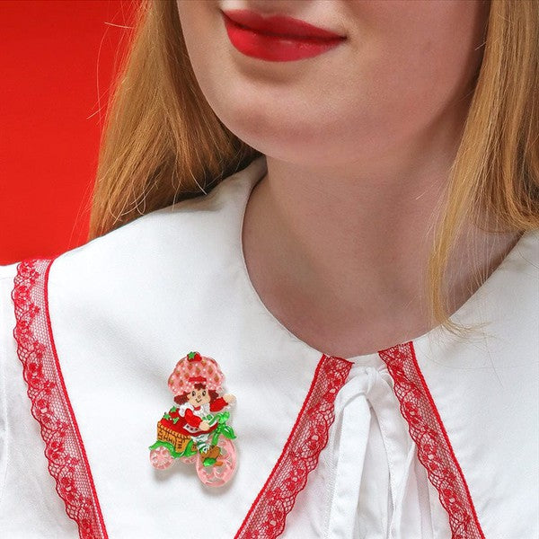 Erstwilder - Strawberry Adventures Await Brooch - 20th Century Artifacts