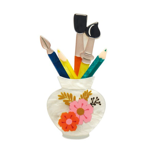 Erstwilder - Strokes of Genius Brooch - 20th Century Artifacts