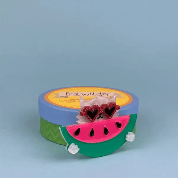 Erstwilder - Sunnies & Seeds Cat Watermelon Brooch (2020) - 20th Century Artifacts