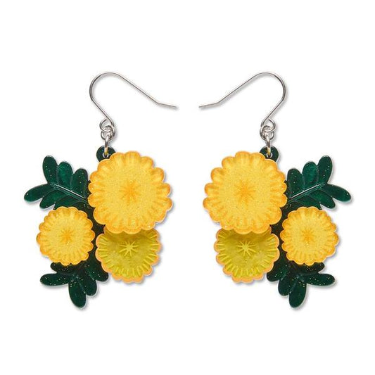 Erstwilder - Sunshine Wattle Drop Earrings - 20th Century Artifacts