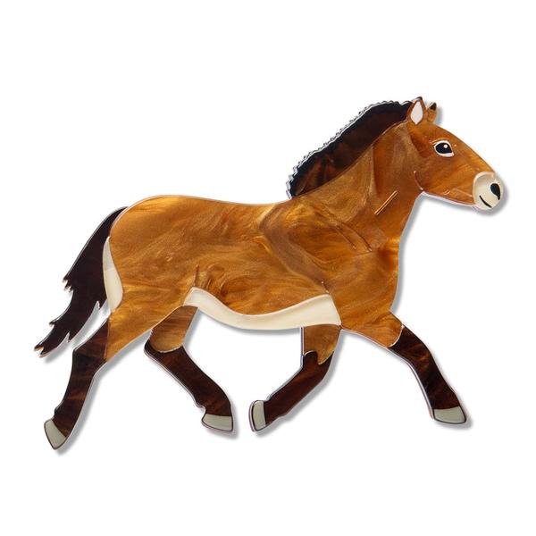 Erstwilder - Takhi Wild Horse Brooch - 20th Century Artifacts