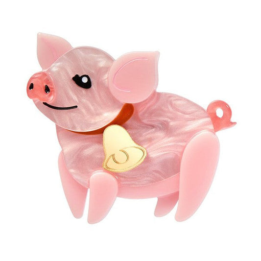Erstwilder - That'll Do Pig Brooch - 20th Century Artifacts