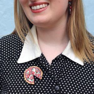 Erstwilder - That's Amore Pizza Brooch - 20th Century Artifacts