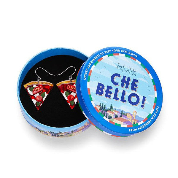 Erstwilder - That's Amore Pizza Drop Earrings - 20th Century Artifacts