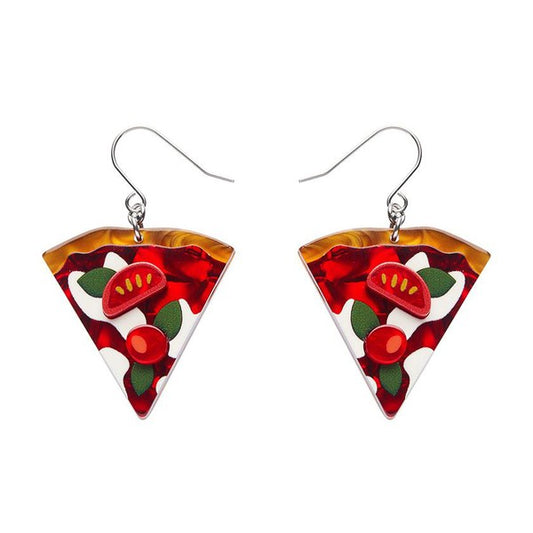 Erstwilder - That's Amore Pizza Drop Earrings - 20th Century Artifacts