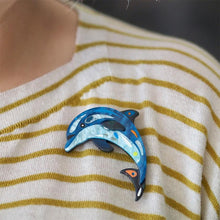 Load image into Gallery viewer, Erstwilder - The Boastful Bottlenose Dolphin Brooch (Pete Cromer) (2023) - 20th Century Artifacts