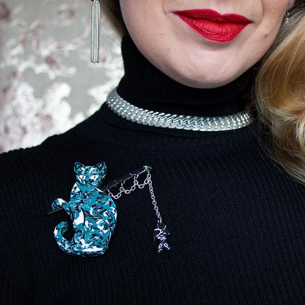Erstwilder - The Famous Fishing Cat Brooch (2021) - 20th Century Artifacts