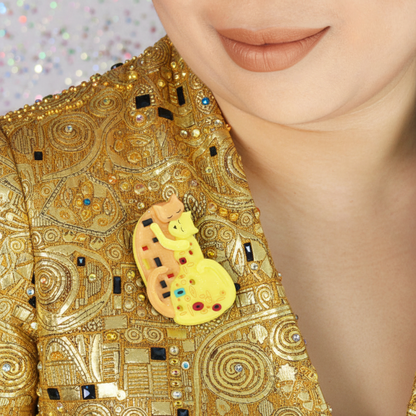Erstwilder - The Kiss Brooch Klimt Cats Brooch (2021) - 20th Century Artifacts