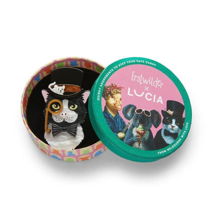 Erstwilder - The Posh Pussycat Brooch - 20th Century Artifacts