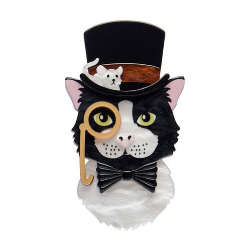 Erstwilder - The Posh Pussycat Brooch - 20th Century Artifacts