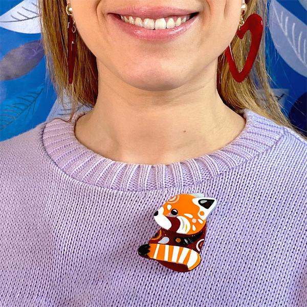 Erstwilder - The Rakish Red Panda Brooch (Pete Cromer) (2022) - 20th Century Artifacts