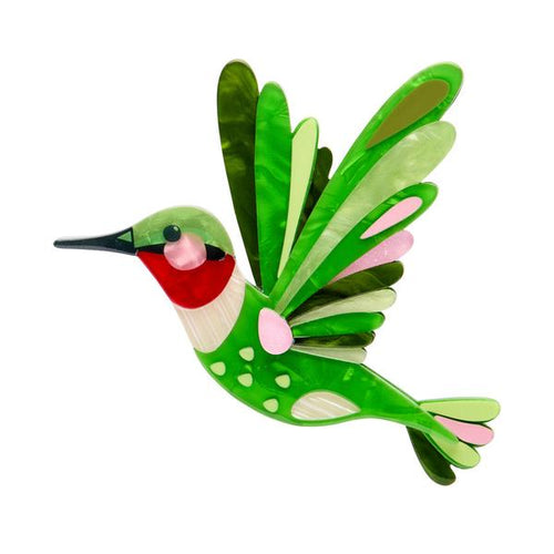 Erstwilder - The Riveting Ruby-Throated Hummingbird Brooch (Pete Cromer) (2025) - 20th Century Artifacts
