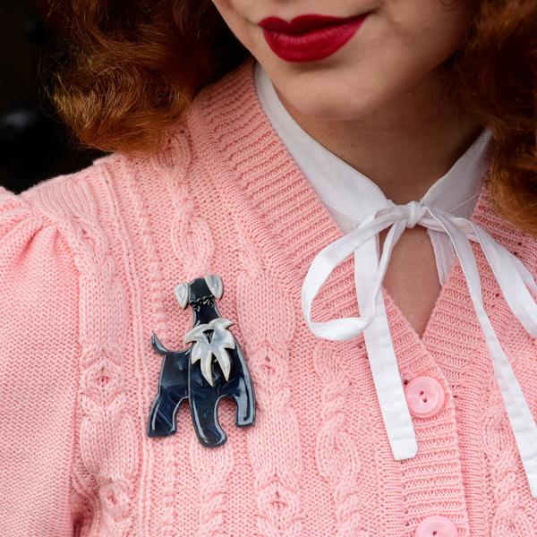 Erstwilder - The Schnauzer and Klaus Brooch 2021 - 20th Century Artifacts