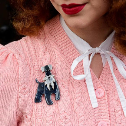 Erstwilder - The Schnauzer and Klaus Brooch 2021 - 20th Century Artifacts