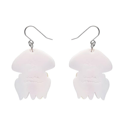 Erstwilder - The Whimsical White Spotted Jellyfish Drop Earrings (Pete Cromer) (2023) - 20th Century Artifacts