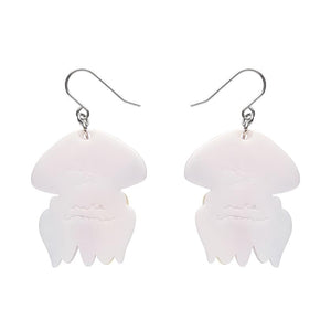 Erstwilder - The Whimsical White Spotted Jellyfish Drop Earrings (Pete Cromer) (2023) - 20th Century Artifacts
