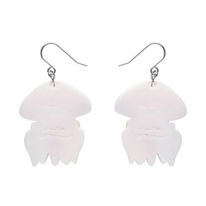 Erstwilder - The Whimsical White Spotted Jellyfish Drop Earrings (Pete Cromer) (2023) - 20th Century Artifacts