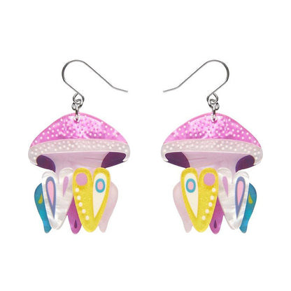Erstwilder - The Whimsical White Spotted Jellyfish Drop Earrings (Pete Cromer) (2023) - 20th Century Artifacts