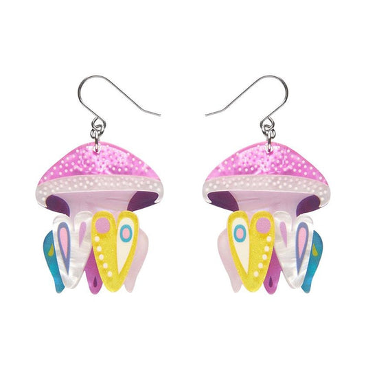 Erstwilder - The Whimsical White Spotted Jellyfish Drop Earrings (Pete Cromer) (2023) - 20th Century Artifacts