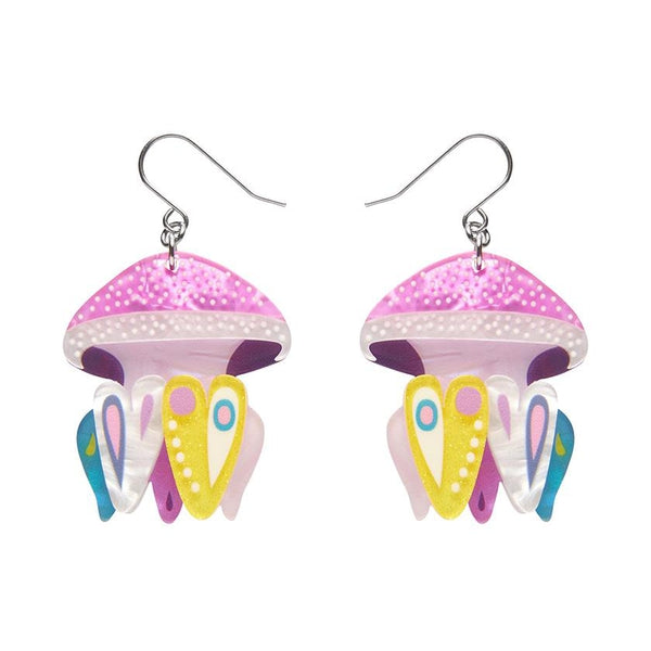 Erstwilder - The Whimsical White Spotted Jellyfish Drop Earrings (Pete Cromer) (2023) - 20th Century Artifacts