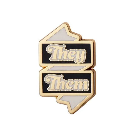 Erstwilder - They/Them Pronoun Enamel Pin - 20th Century Artifacts