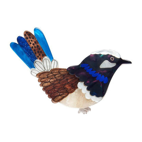 Erstwilder - Thunderbolt of Cobalt Bluebird Brooch (Jocelyn Proust) (2023) - 20th Century Artifacts