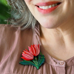 Erstwilder - Timeless Tulips Brooch (Jocelyn Proust) - 20th Century Artifacts