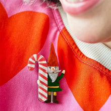 Load image into Gallery viewer, Erstwilder - Treat Yo Elf Brooch - 20th Century Artifacts