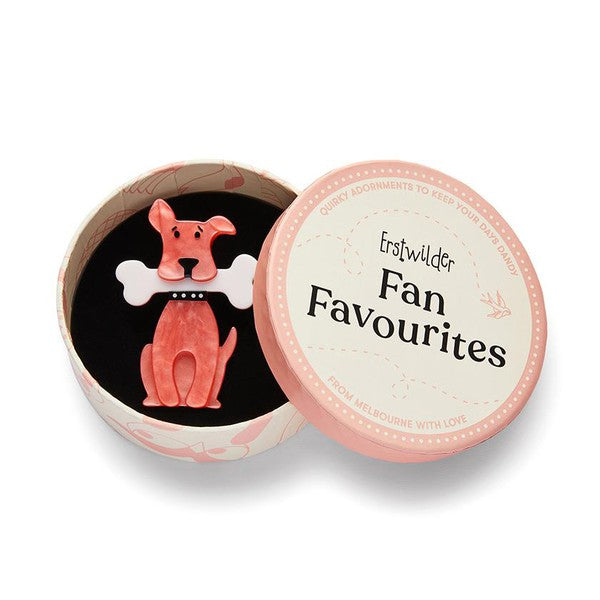 Erstwilder - Tuffy's Puppy Treat Brooch - 20th Century Artifacts