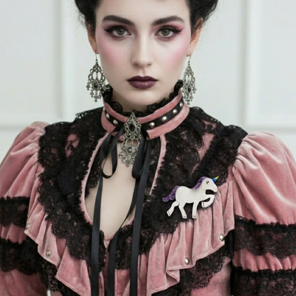 Erstwilder - Ula the Unicorn Brooch (2018) purple - 20th Century Artifacts