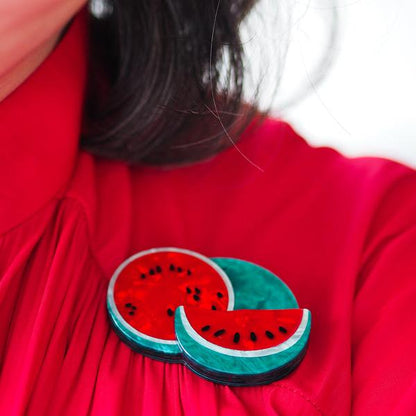 Erstwilder - Viva la Vida Watermelons Brooch - 20th Century Artifacts