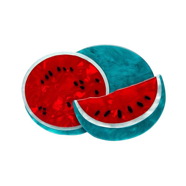 Erstwilder - Viva la Vida Watermelons Brooch - 20th Century Artifacts