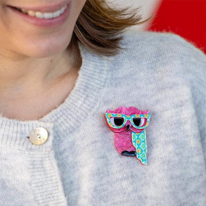 Erstwilder - Waldo the Wacky Wise Owl Brooch (2025) - 20th Century Artifacts