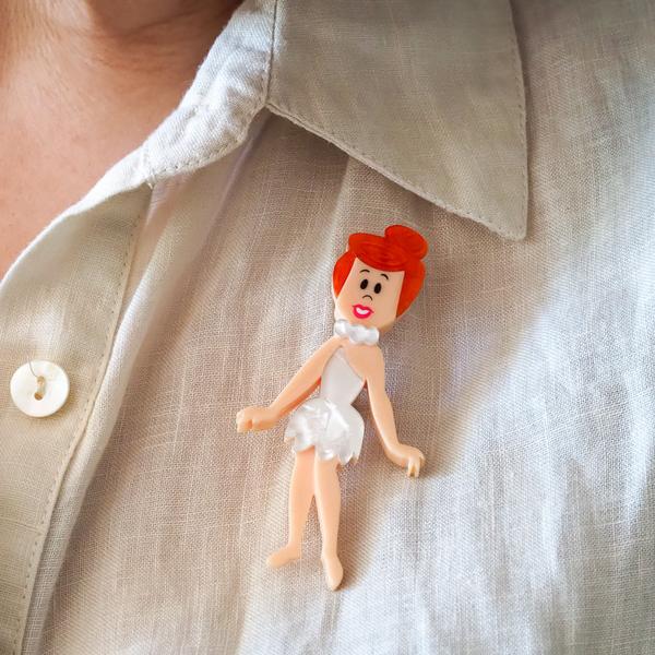 Erstwilder - Wilma Flintstone Brooch - 20th Century Artifacts