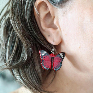 Erstwilder - Wings Laced in Red Earrings (Jocelyn Proust) - 20th Century Artifacts