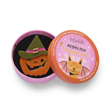 Load image into Gallery viewer, Erstwilder - Witch O&#39;Lantern Brooch (Megan Roy) - 20th Century Artifacts