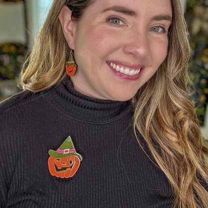 Erstwilder - Witch O'Lantern Brooch (Megan Roy) - 20th Century Artifacts