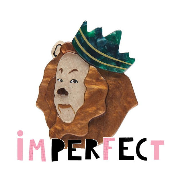 Erstwilder - Wizard of Oz - Cowardly Lion Brooch (imperfect) - 20th Century Artifacts