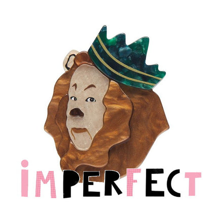 Erstwilder - Wizard of Oz - Cowardly Lion Brooch (imperfect) - 20th Century Artifacts