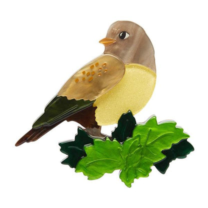 Erstwilder - Wondrous Warbler Brooch (Fleur Harris) - 20th Century Artifacts