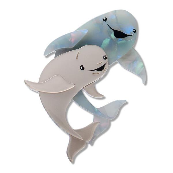 Erstwilder - Yangtze Finless Porpoises Brooch - 20th Century Artifacts