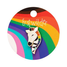 Load image into Gallery viewer, Erstwilder - Zelda the Zestful Zebra Enamel Pin - 20th Century Artifacts
