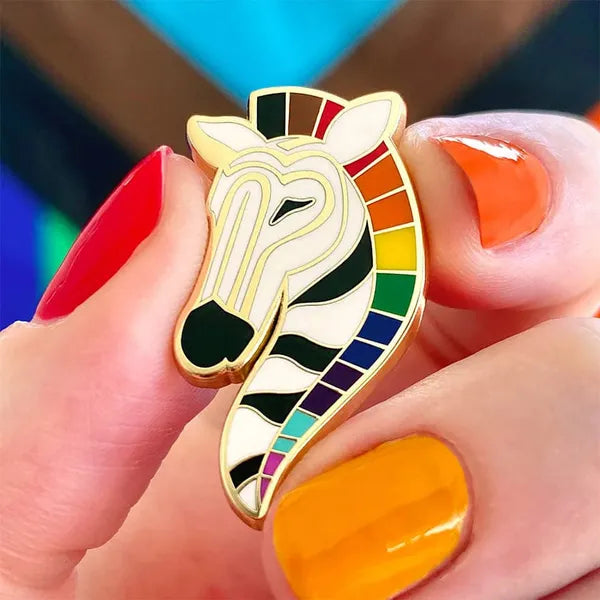 Erstwilder - Zelda the Zestful Zebra Enamel Pin - 20th Century Artifacts