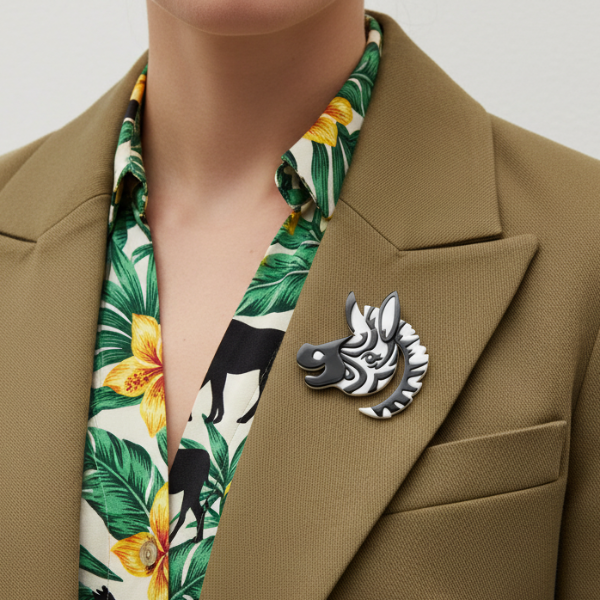 Erstwilder - Zesty Zebra Brooch (2018) - 20th Century Artifacts