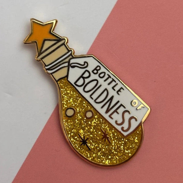 Jubly-Umph - Bottle of Boldness Enamel Pin - 20th Century Artifacts