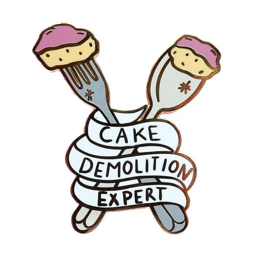 Jubly-Umph - Cake Demolition Expert Enamel Pin - 20th Century Artifacts