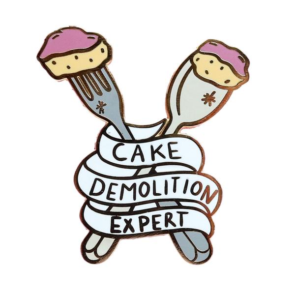 Jubly-Umph - Cake Demolition Expert Enamel Pin - 20th Century Artifacts