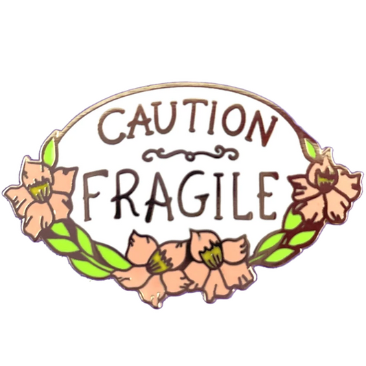 Jubly-Umph - Caution Fragile Enamel Pin - 20th Century Artifacts